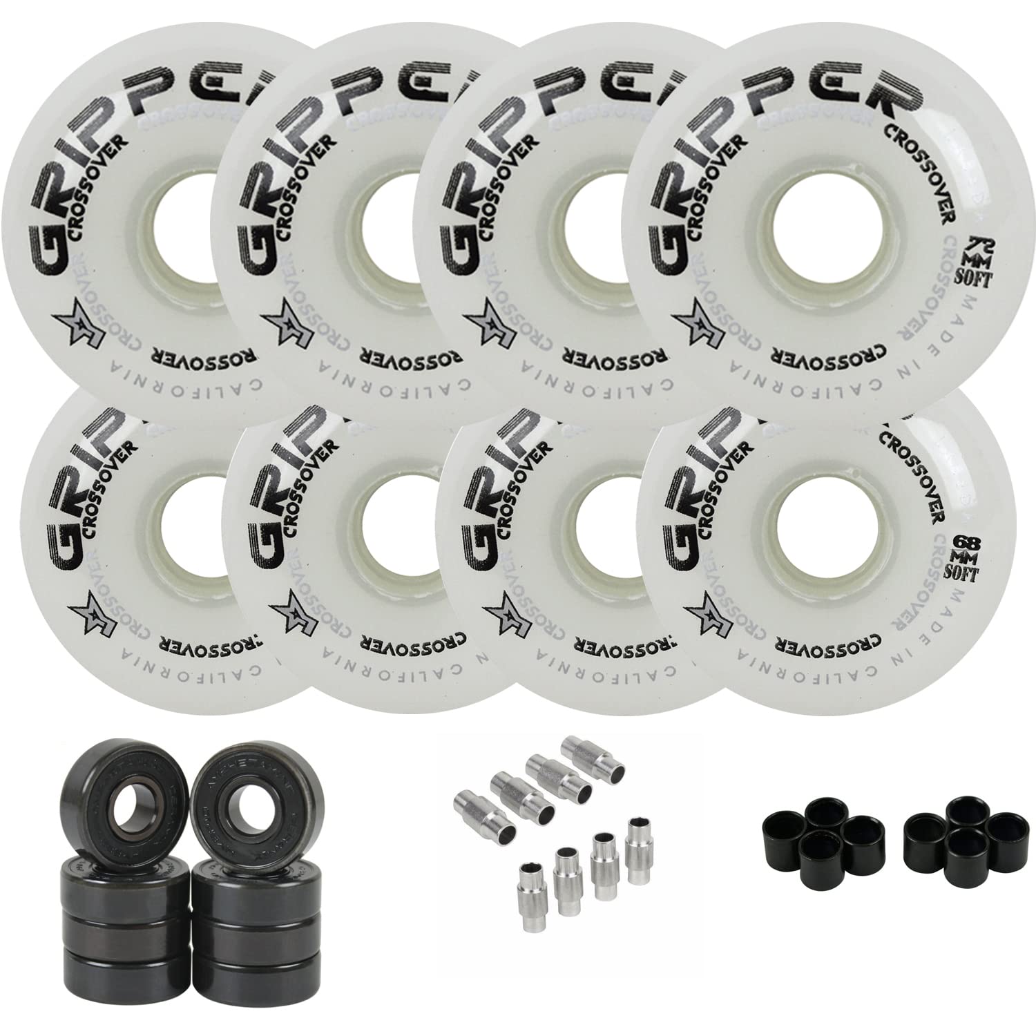 Labeda Gripper Roller Hockey Wheels, Hybrid Ceramic Bearings, Choose Color Size