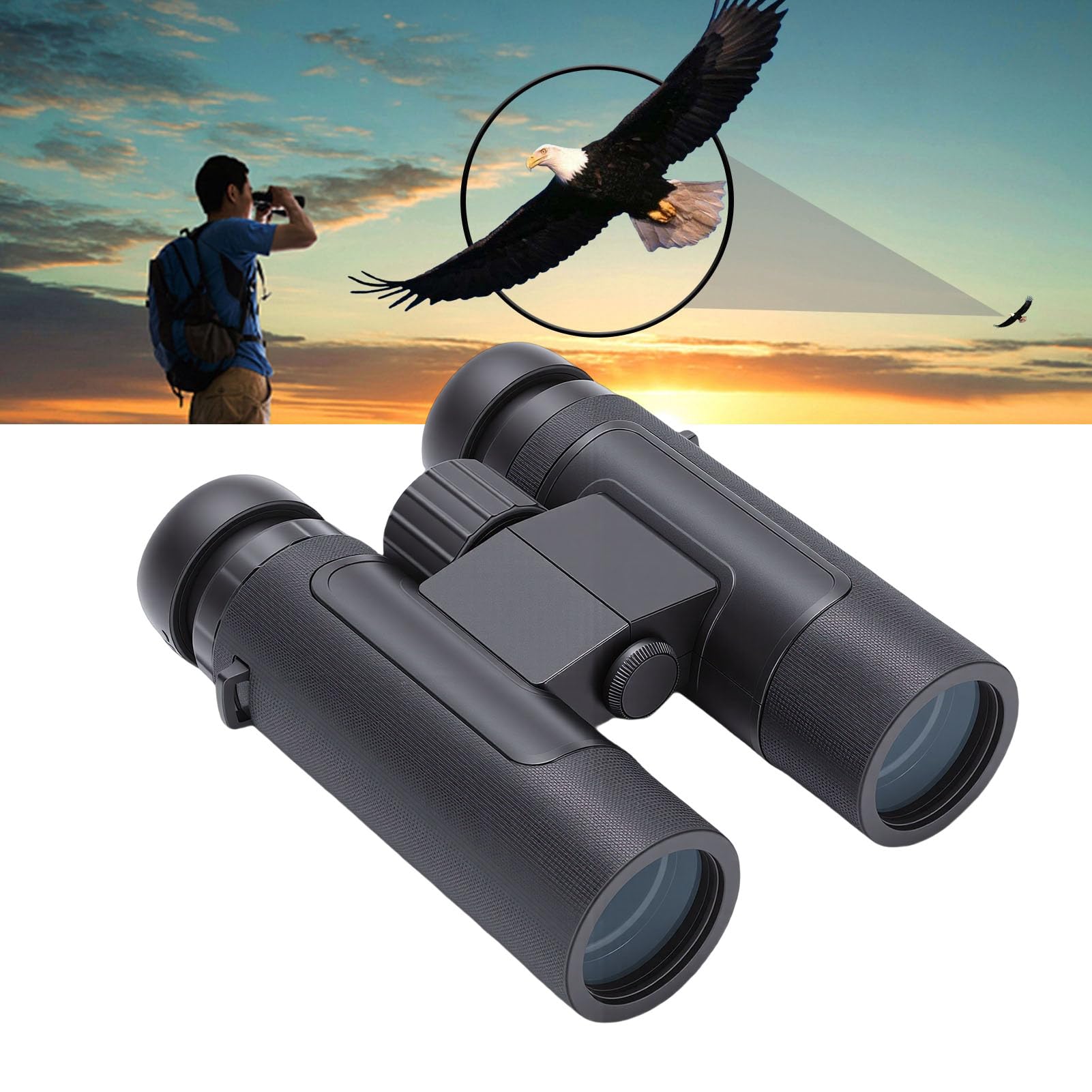 Lornetka 10X32 Kompaktowa Lornetka HD Soczewki z wielowarstwową powłoką Wykręcane Muszle Oczne 10X32 Mm Szeroki Kąt Widzenia Łatwe Ustawianie Ostrości Podczas Obserwacji Ptaków Piesze Wycieczki