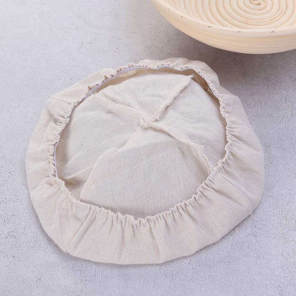 1 Cestas Redondas a Prueba De Pan Para Pan De Masa Madre, Juego De Cestas a Prueba De Masa Madre Con Forro De Tela Para Hacer Pan Para La Cocina (25 X 25 X 8,5 Cm)