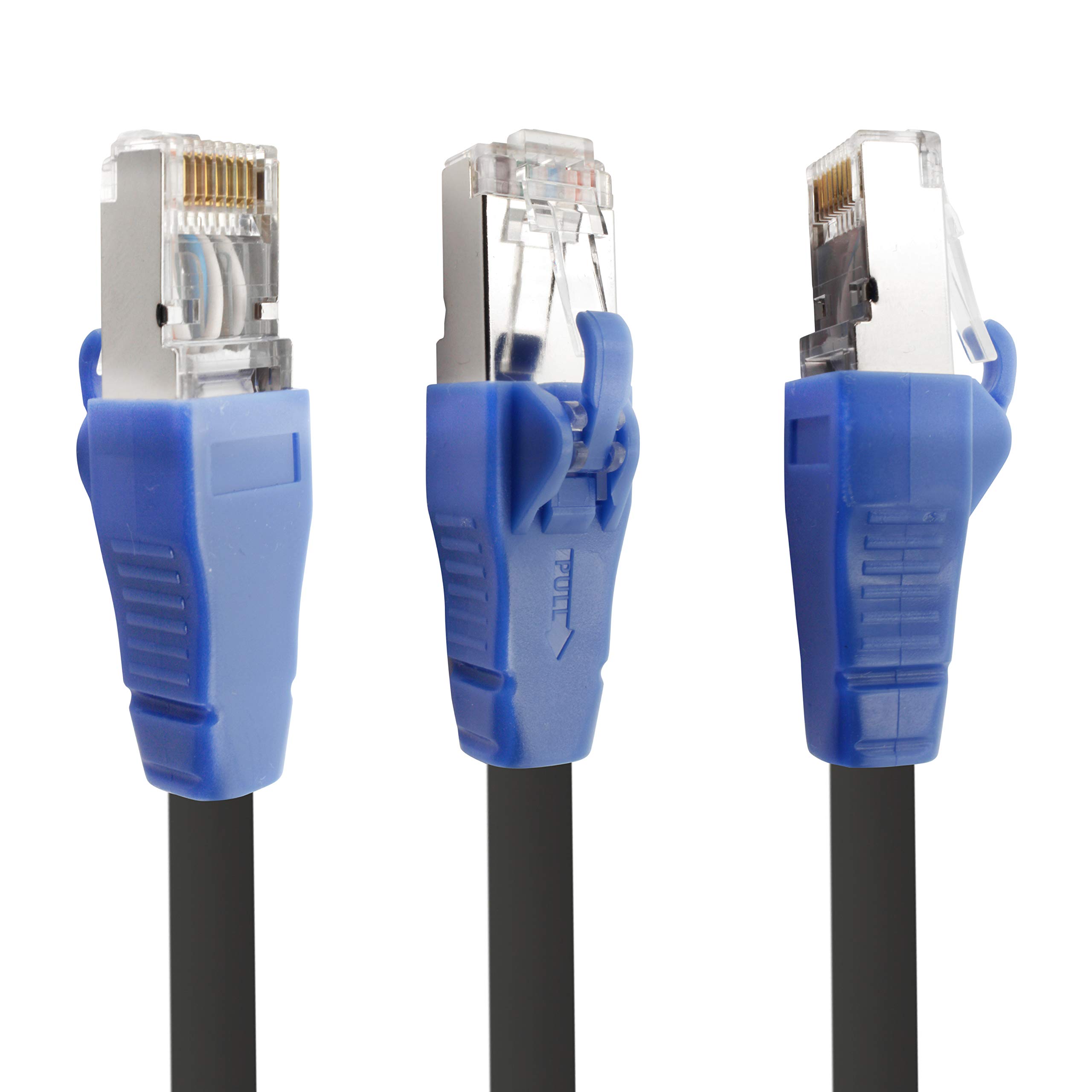 1aTTack.de Cavo patch CAT 6a easy pull nero - 10 pezzi - 1,5 m