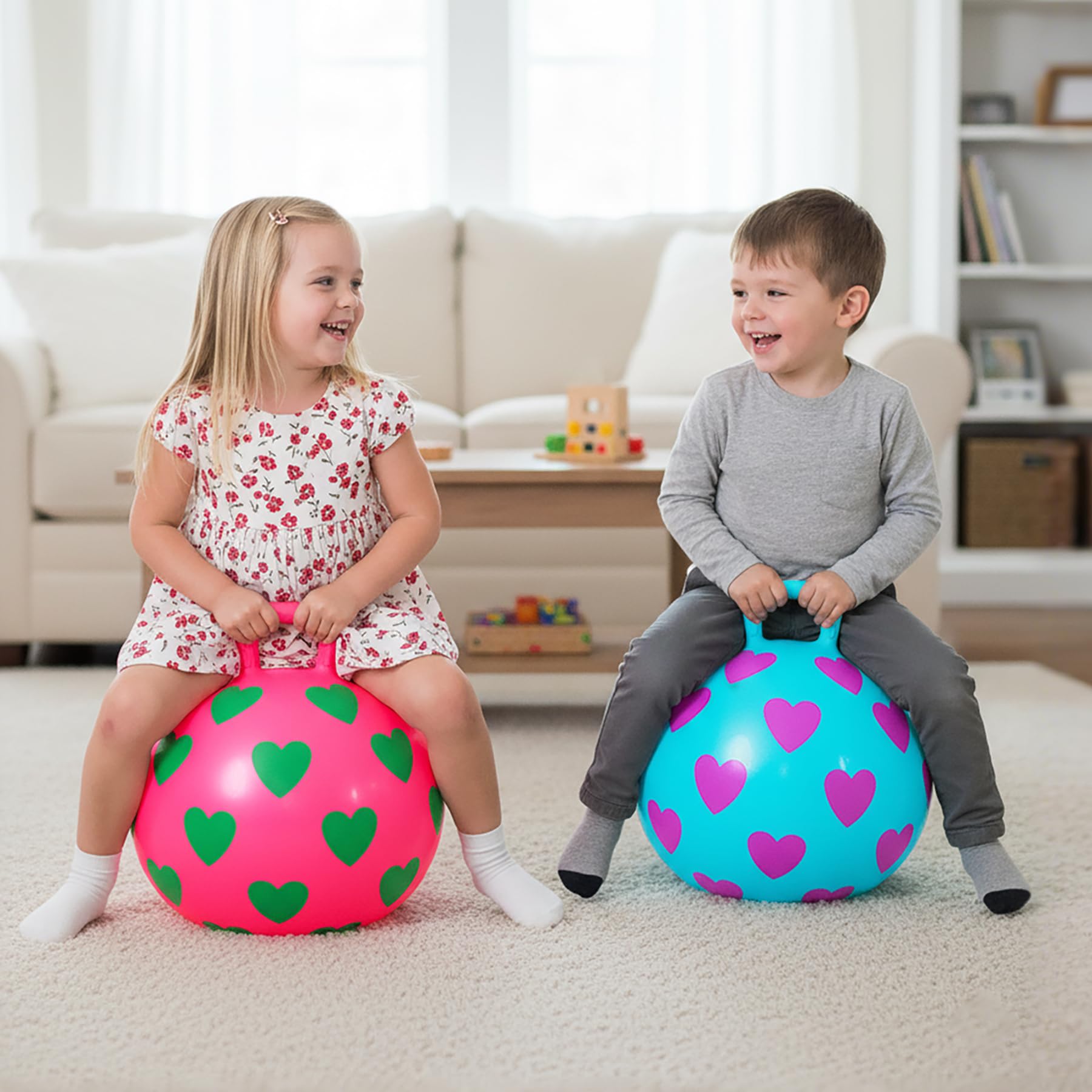 INPODAK 38cm Space Hopper (Blu & Rosso)