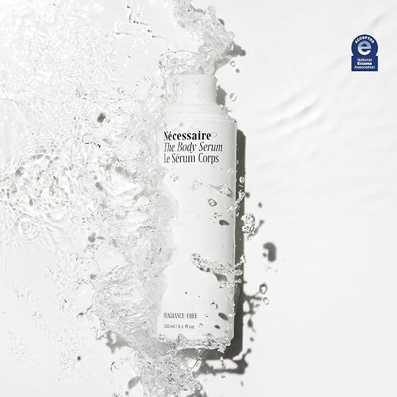 Necessaire The Body Serum Fragrance-Free Hyaluronic Acid Body Serum for Women+ Men. Niacinamide Firming Body Lotion Fast-Absorbing for Sensitive + Eczema-Prone Skin. 150 ml / 5.1 fl oz.