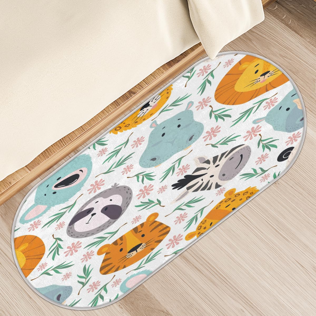 TropicalLife Zwierzęta dywanik mata 50 x 120 cm, zwierzęta tygrys zebra długie włosy zagęszczony obszar dywaniki do pokoju kuchni domu łazienki wewnątrz antypoślizgowa mata podłogowa dywaniki