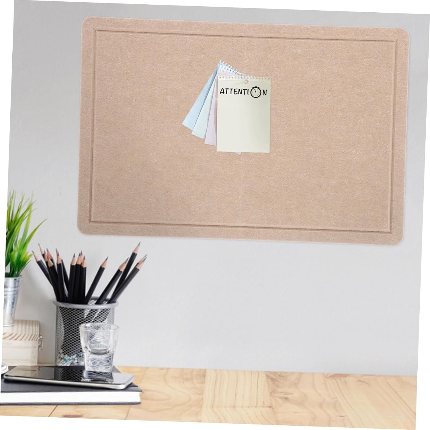 DOITOOL 1set Felt Bulletin Board for Wall Decor Multi-Functional Message Board for Background Wall Display Camel Easy to Install Versatile Uses