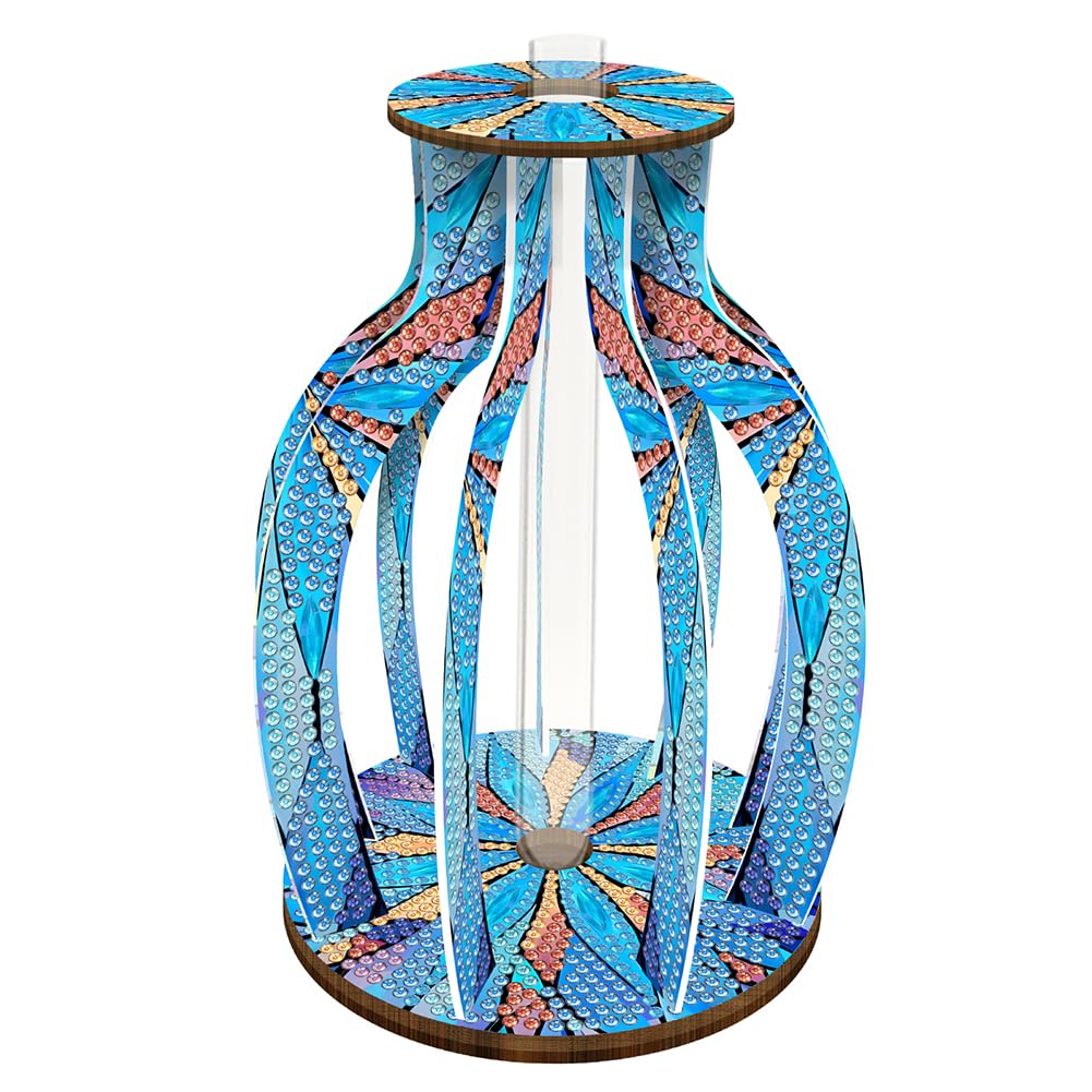 5D DIY Wooden Butterfly Diamond Painting Vase Kit, Rhinestones Desktop Ornaments, Tabletop Ornaments for Beginner, Diamond Art Tabletop Decors Bedroom Table Decor-10