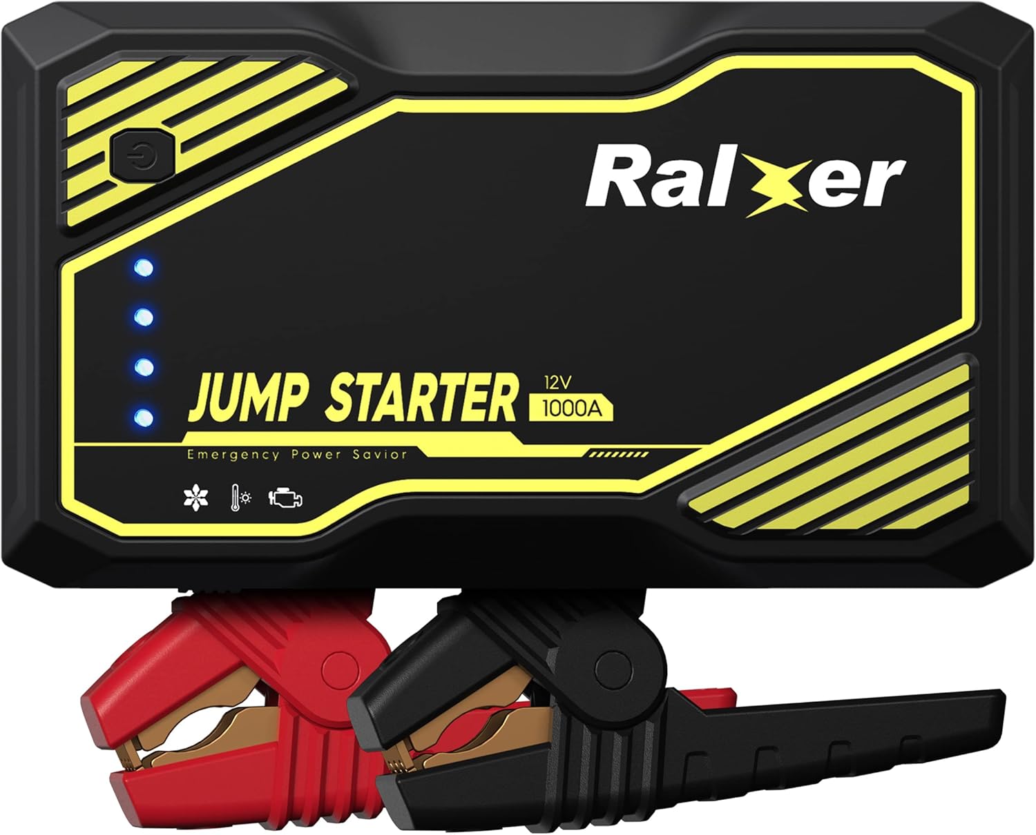 RALXER Portable Car Jump Starter (Up to 7.0L Gas or 5.5L Diesel Engine), 12V Power Pack Auto Battery Booster with LED Light : Automotive
