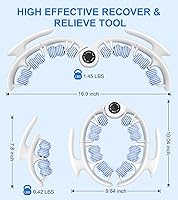 Vista 9 de KESHWELL Rodillo de masaje para celulitis, rodillo de masaje muscular, masajeador de eliminación de celulitis, barra de masaje manual con rodillos