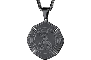 Saint Florian Firefighter Jewelry Necklace