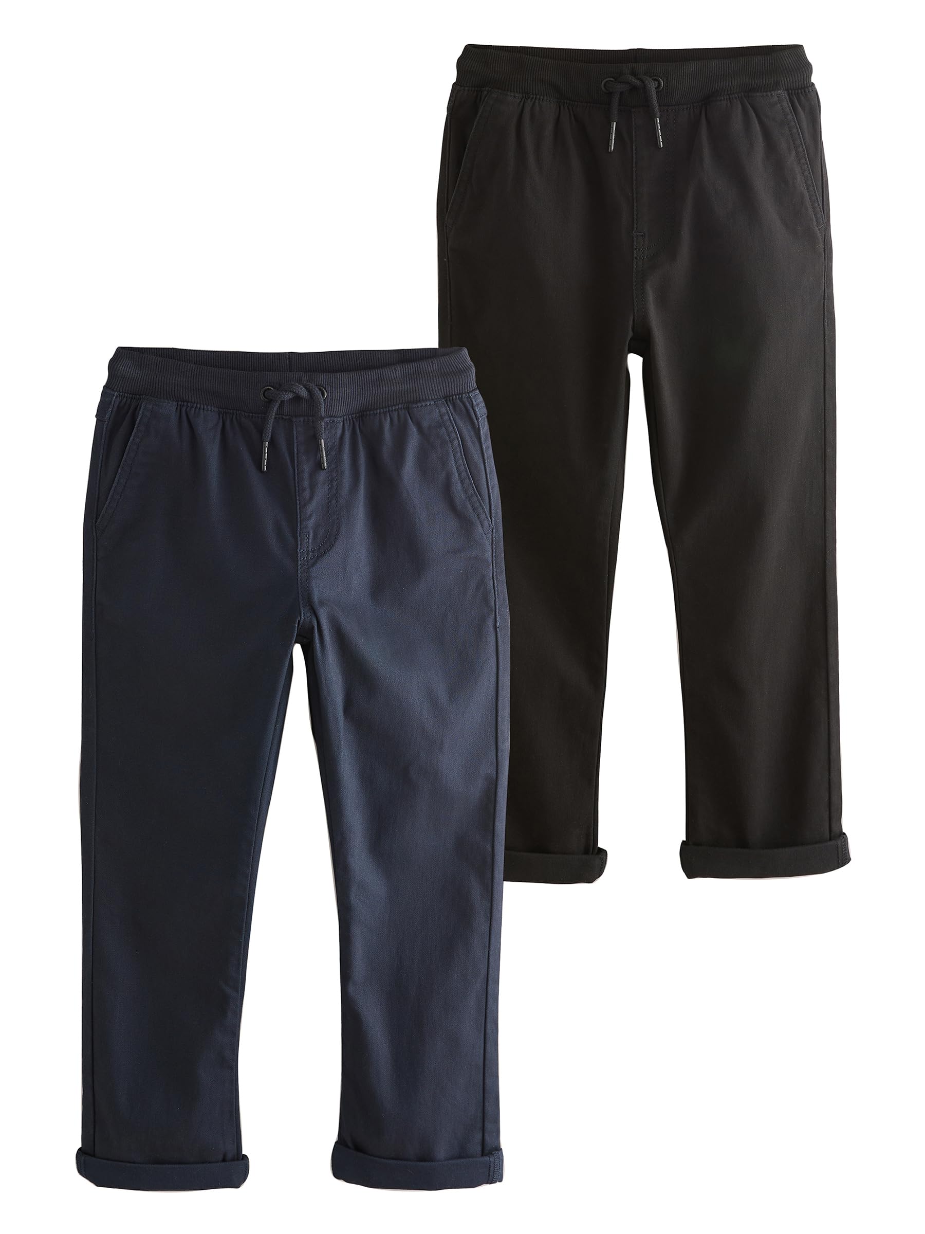 NEXT Garçon Pantalon Taille côtelé à Enfiler, Lot de 2