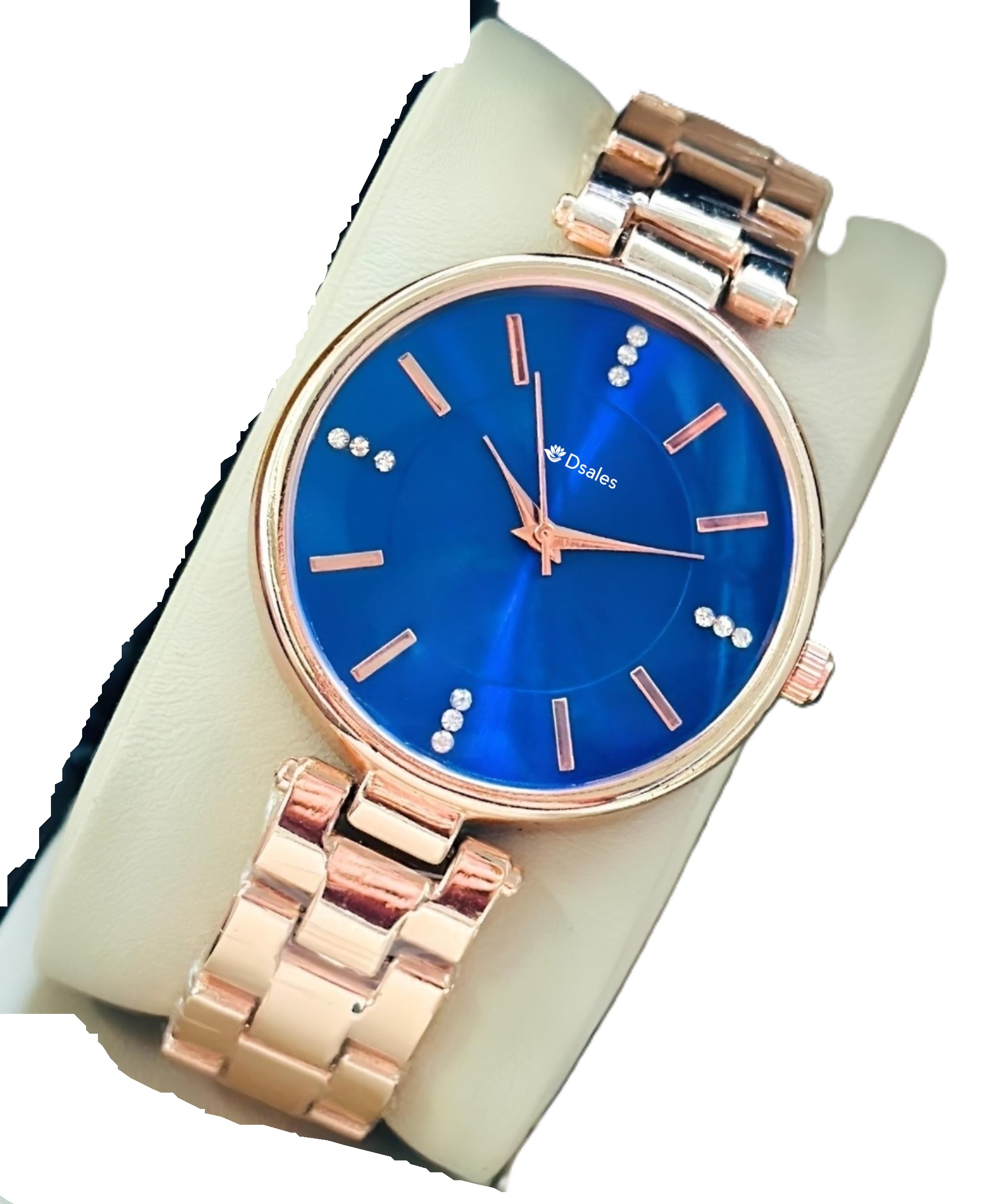 Dsales Women Analogue Wrist Watches for Womens & Girls&Miss&Ladies Diamond Studded Dial Rosegold Colored Stylish Bracelet Strap (Blue) (B0DCG1Q9GP) Amazon Price History, Amazon Price Tracker