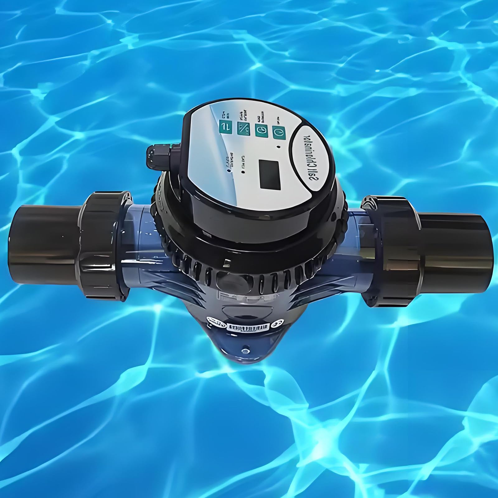 Cloratore per Piscina a Sale Dc24v,Macchina per La Salatura delle Piscine,Sistema Clorazione Intelligente per Piscine con Acqua Salata,Allarme Salinità,per Piscine da 10 a 45m³ 10g/h