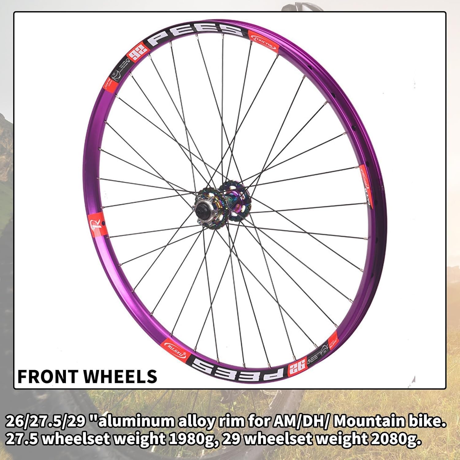 26/27,5/29Zoll Mountainbike Laufradsatz Schnellspanner Räder Alu Felgen Scheibenbremse Vorder- Und Hinterradnaben Für 8-9-10-11-12 Fach Kassette