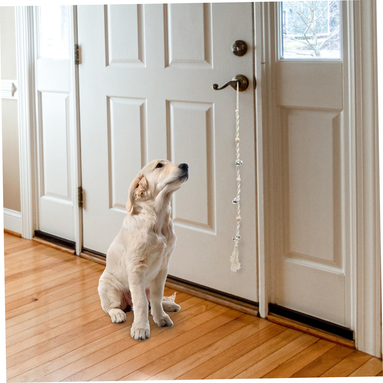 GANAZONO Dog Door Bell for Training Delicate Woven Pet Doorbell Household Dog Door Accessory