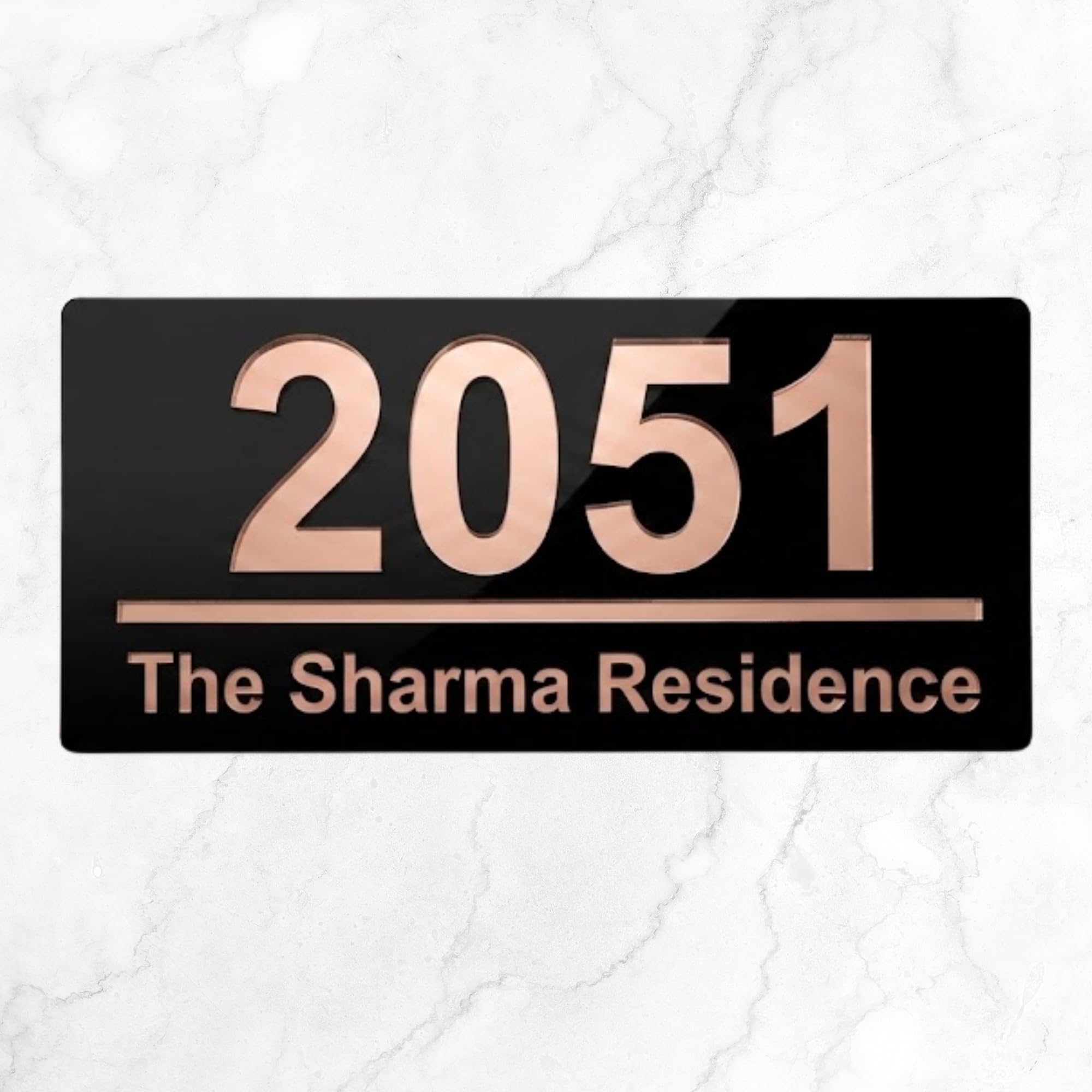 Vivatra Elegant Acrylic Personalized Name Plate With 3D Letters - Custom Door Plate for Home, Office & Outdoor Entrance - Stylish and Durable (D08)-image-21