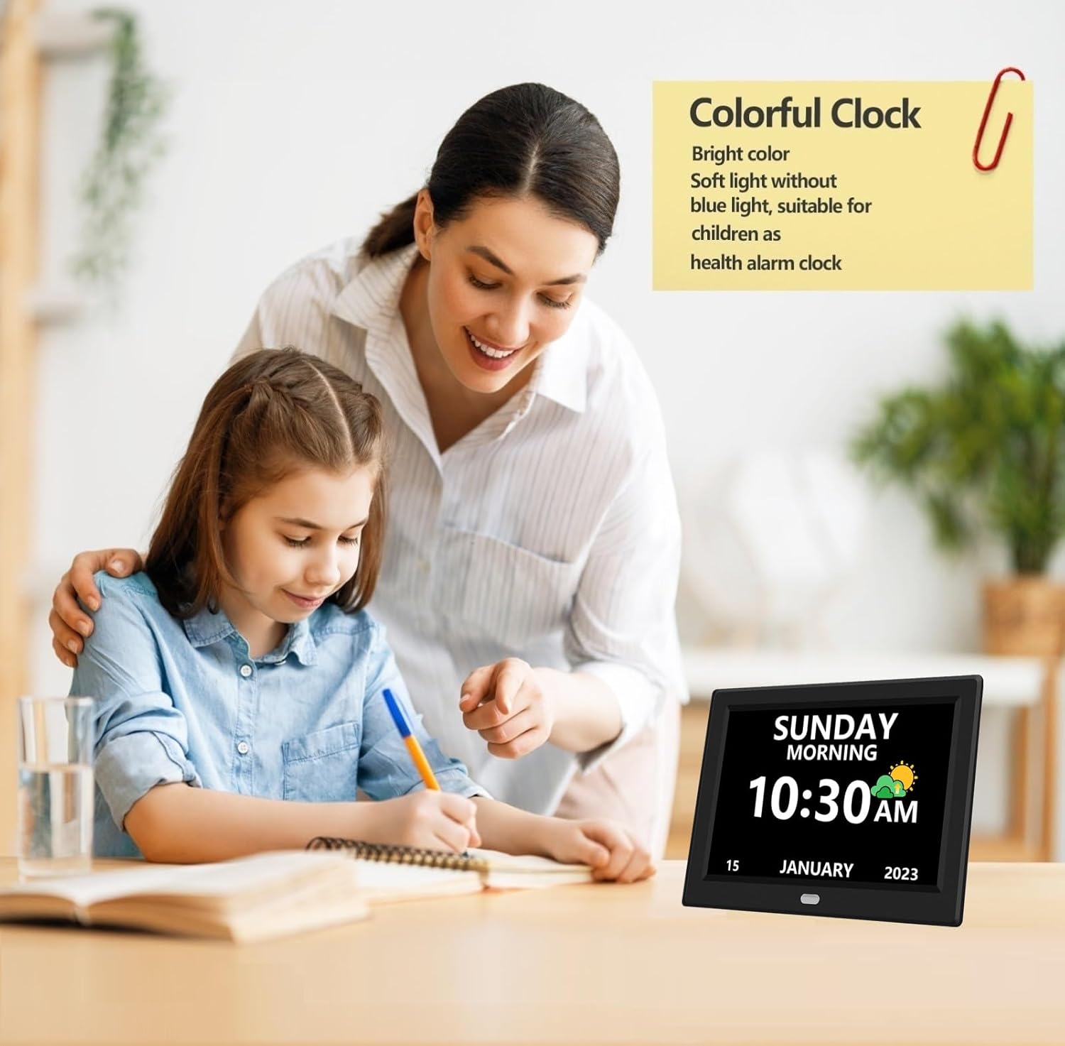 10 Inch Clock with Day and Date for Elderly Large Display Digital Clocks 12 Alarm 3 Display Modes Large Font Alzheimer's Clock Alarm Clocks for Seniors Auto DST 10in Black