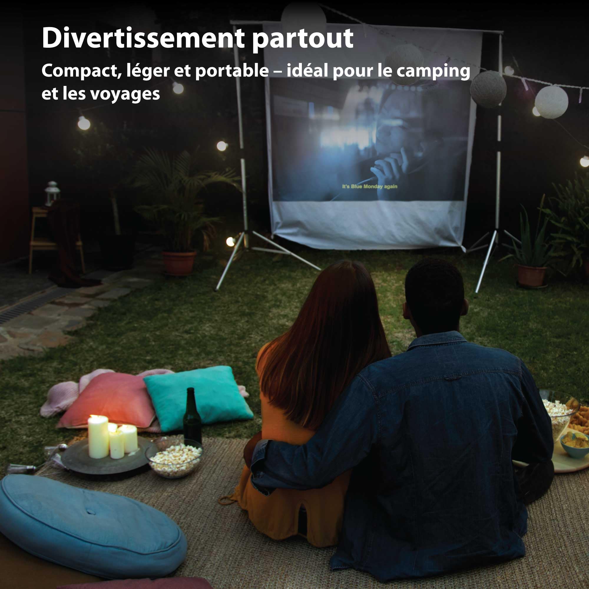 Technaxx Mini-LED HD Projecteur – Vidéoprojecteur Portable avec Résolution HD 720P, Écran 176", LED 40.000h, HDMI/USB/VGA/AV/microSD – Home Cinéma, Jeux & Présentations - TX-127