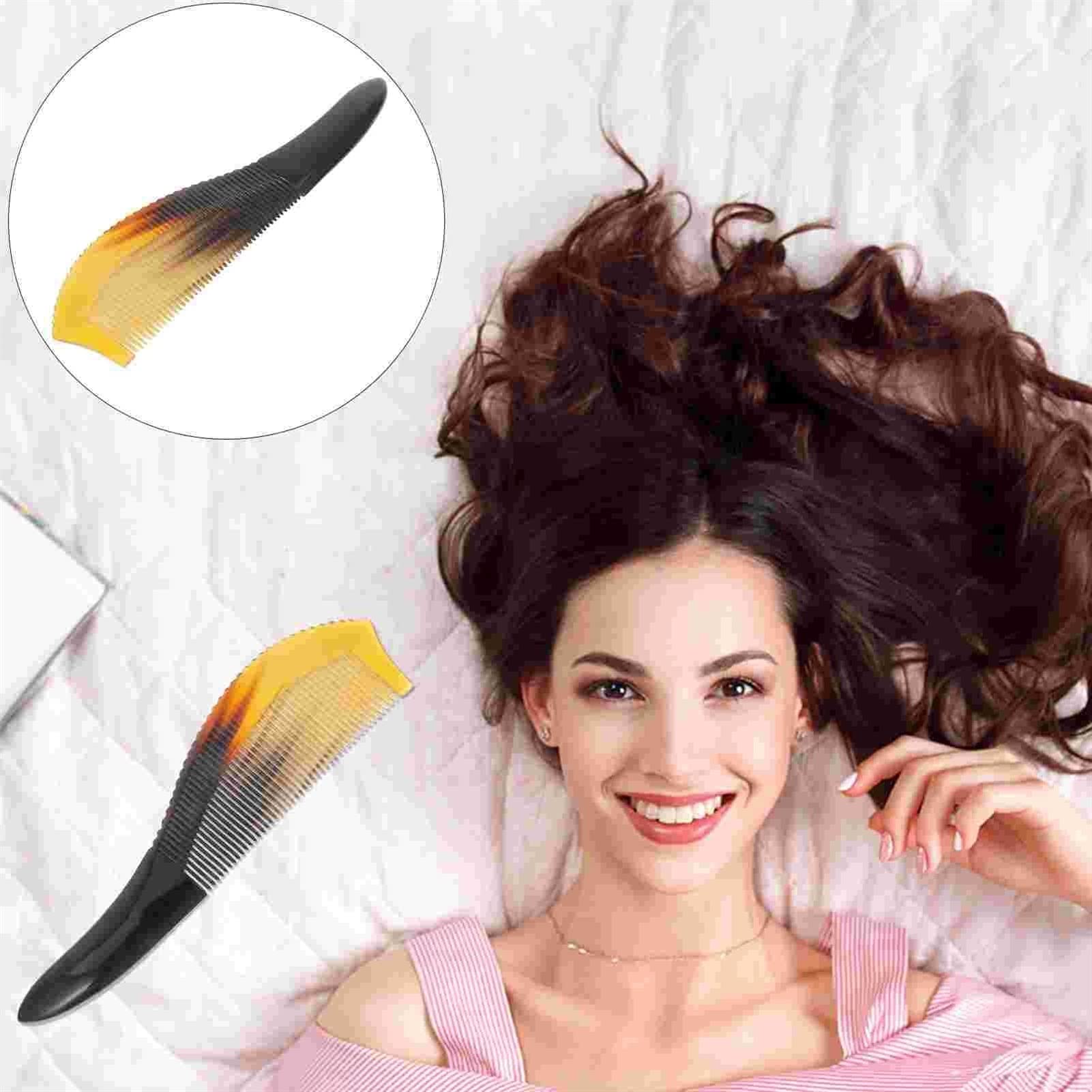 MRKU Kamm Haarpflege Haarkämme Hornkamm Bartkamm Exquisite und Harte handgefertigte Haarbürste Geeignet für Männer und Frauen Haushalts-Haarstyling-Tools Haarbürste