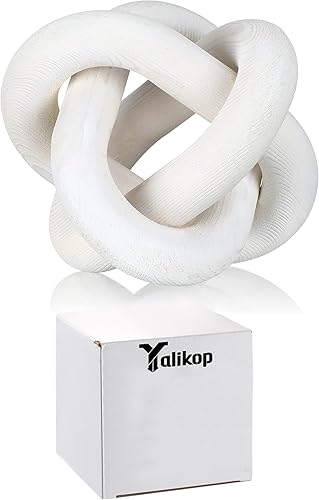 Miniatura 7 de Decoración de Nudo de Madera de 3 Eslabones - Decoración de Mesa de Centro Tallada a Mano, Decoración de Eslabones de Cadena Boho, Estante Moderno,