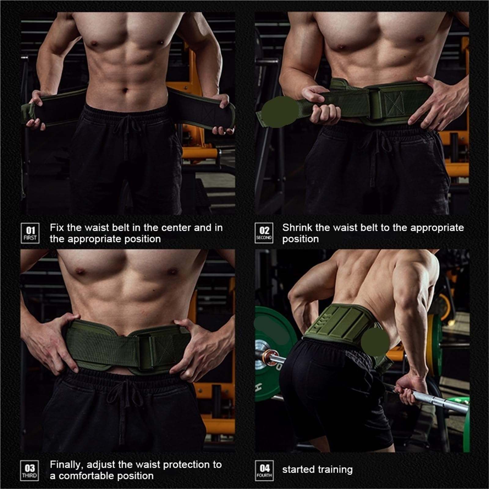 Sport-Gewichthebergürtel, Kreuzheben, Kniebeugen, Gewichtheben, Trainingskorsett, Übungstraining, Taille for Männer und Frauen Fürs Powerlifting