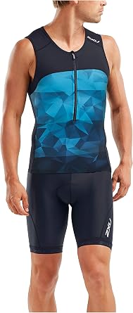 2XU Mens Active Tri Singlet Midnight, Small