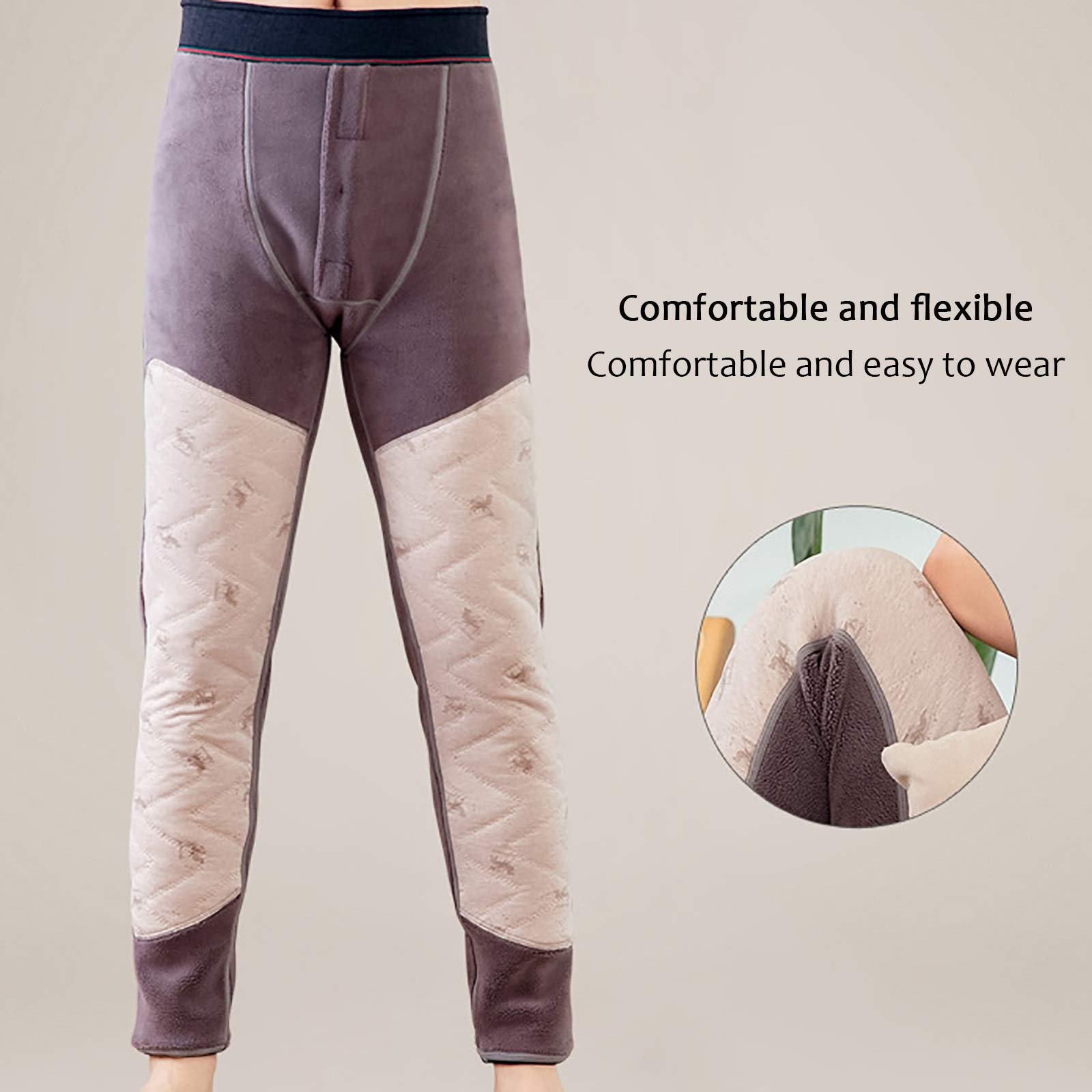 G&F Uomini Pantaloni Termici Mutandoni Caldo Biancheria Intima Livello Base Inverno Plus Velvet Pantaloni Leggings (Color : Black, Size : XL)