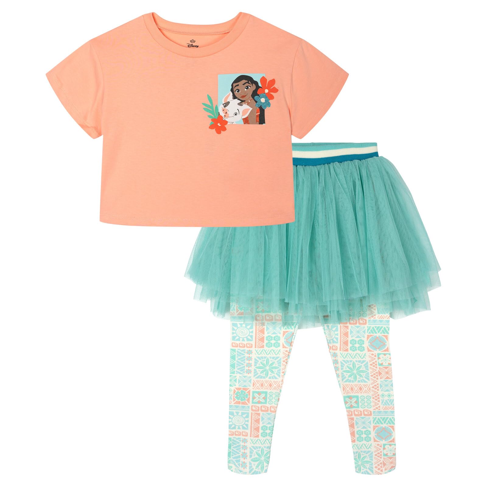 Disney Minnie Mouse T-Shirt Mesh Skirt Leggings Set