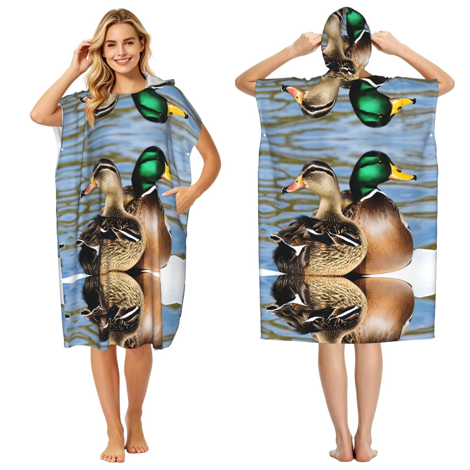 Poncho de surf en microfibre léger et absorbant pour la natation