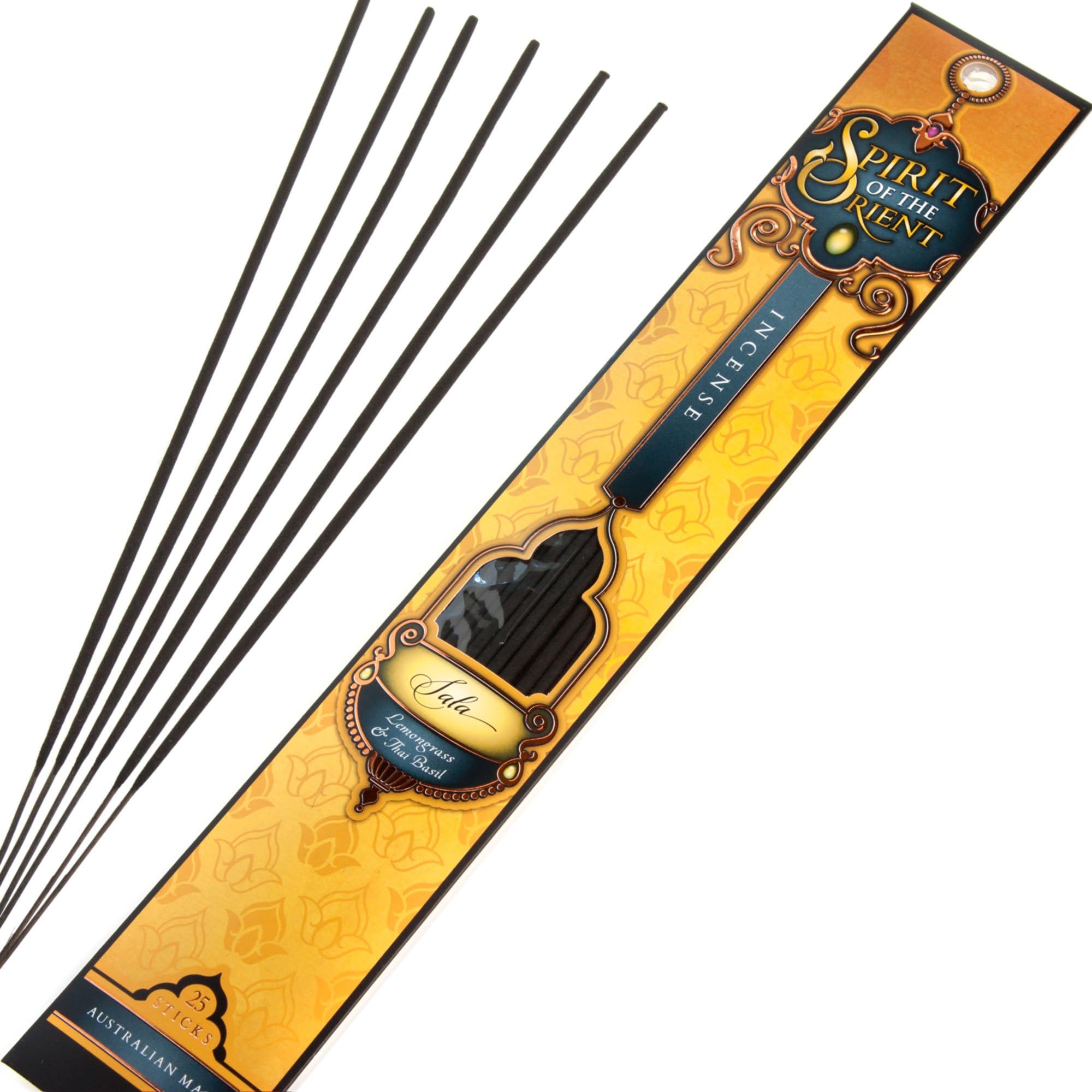 Spirit of the Orient Sala Incense - 25 x 1 Hour Sticks, Cruelty Free & Vegan, Phthalate-Free Fragrance