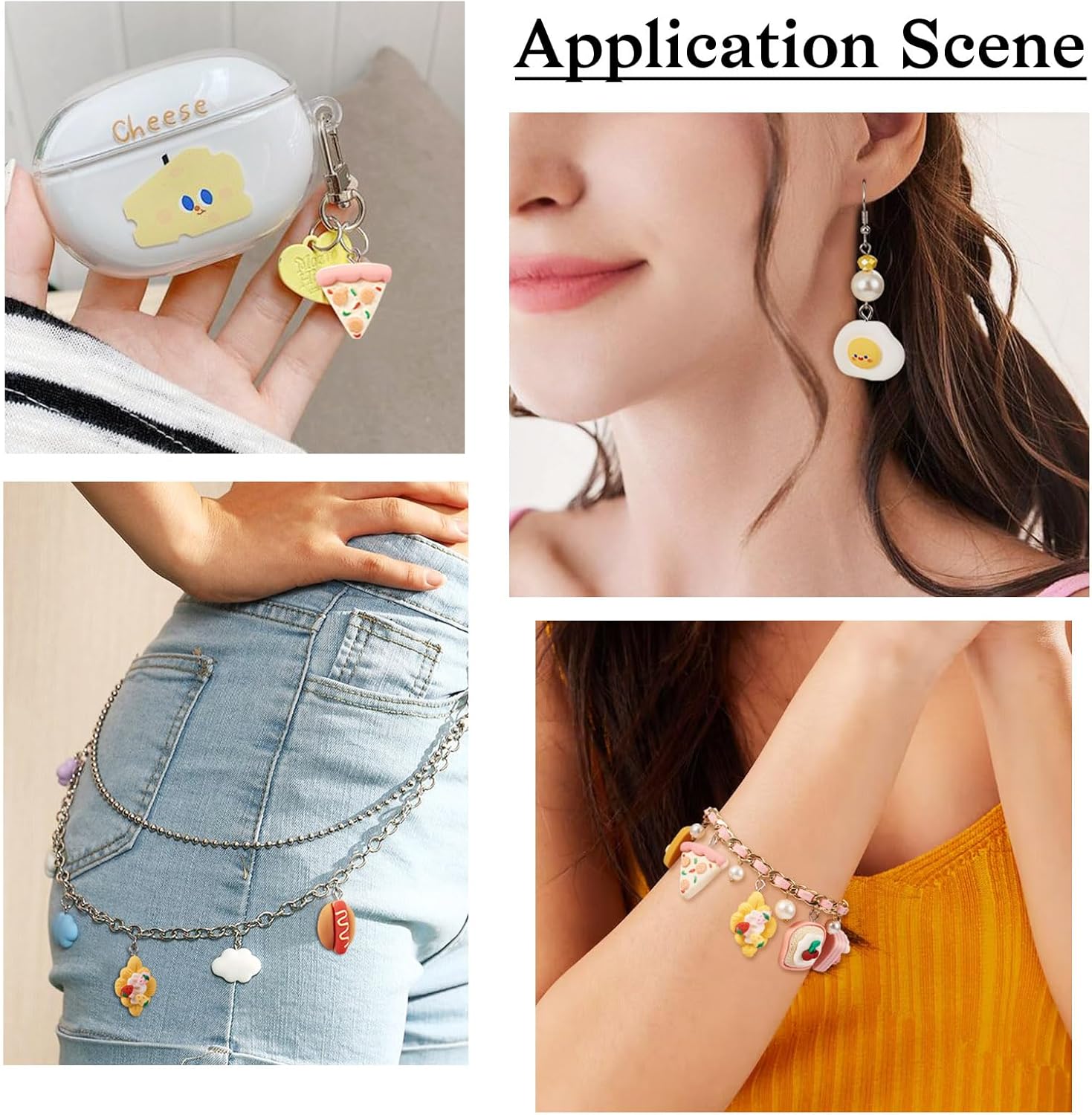 Resin Food Charms Cake Candy Sweet Dessert Fast Food Pendants Cute Imitation Food Charms for DIY Crafts Keychain Necklace Hang Ornament Jewelry Making - Image 7