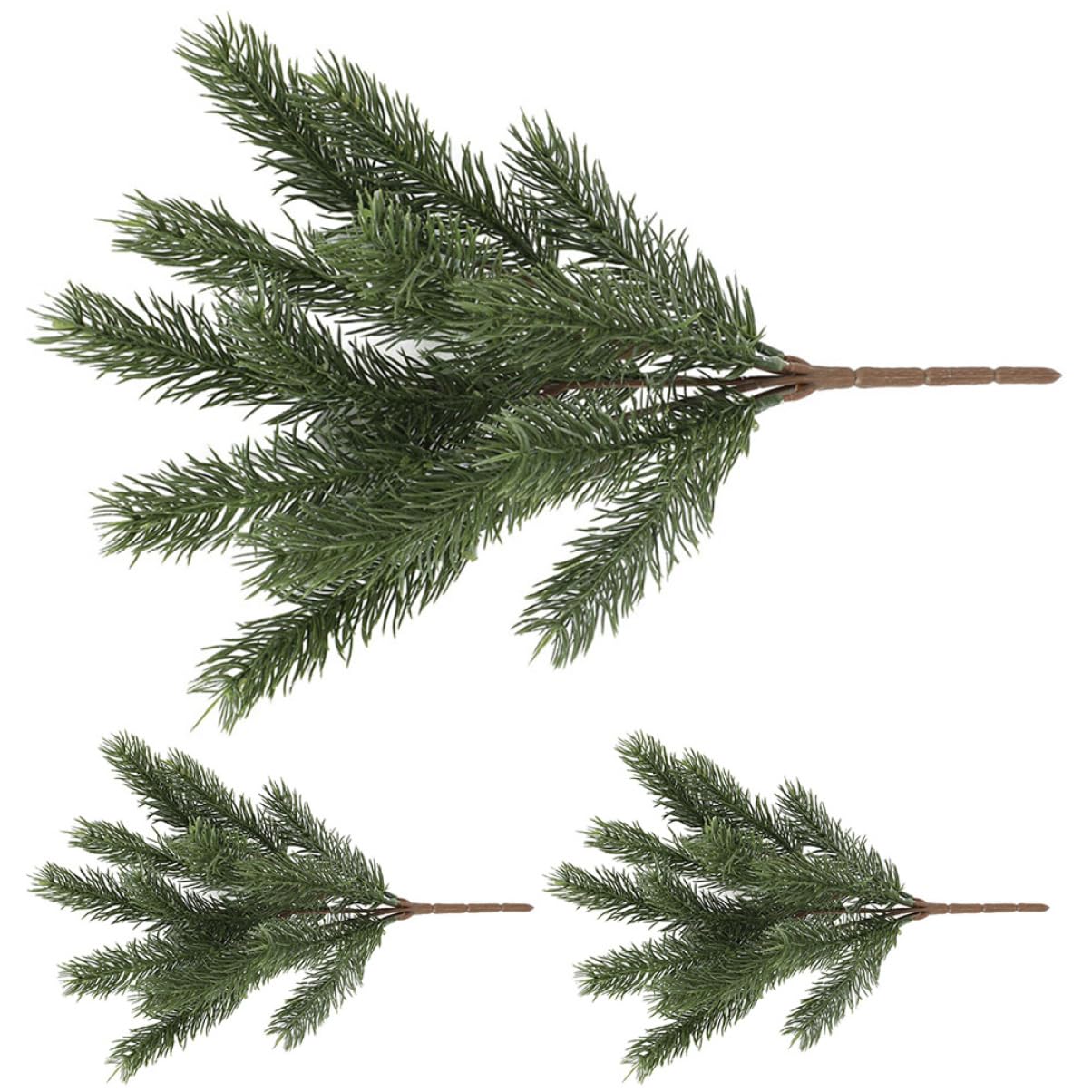 PRETYZOOM 2 Sätze Künstliche Tannennadeln Grün Künstliche Hängepflanzen Weihnachtstannenzweige Weihnachtsbaum Girlande Kiefernblätter Verzierung Künstliche Tannenzweige Pu Green 3 Stück * 2