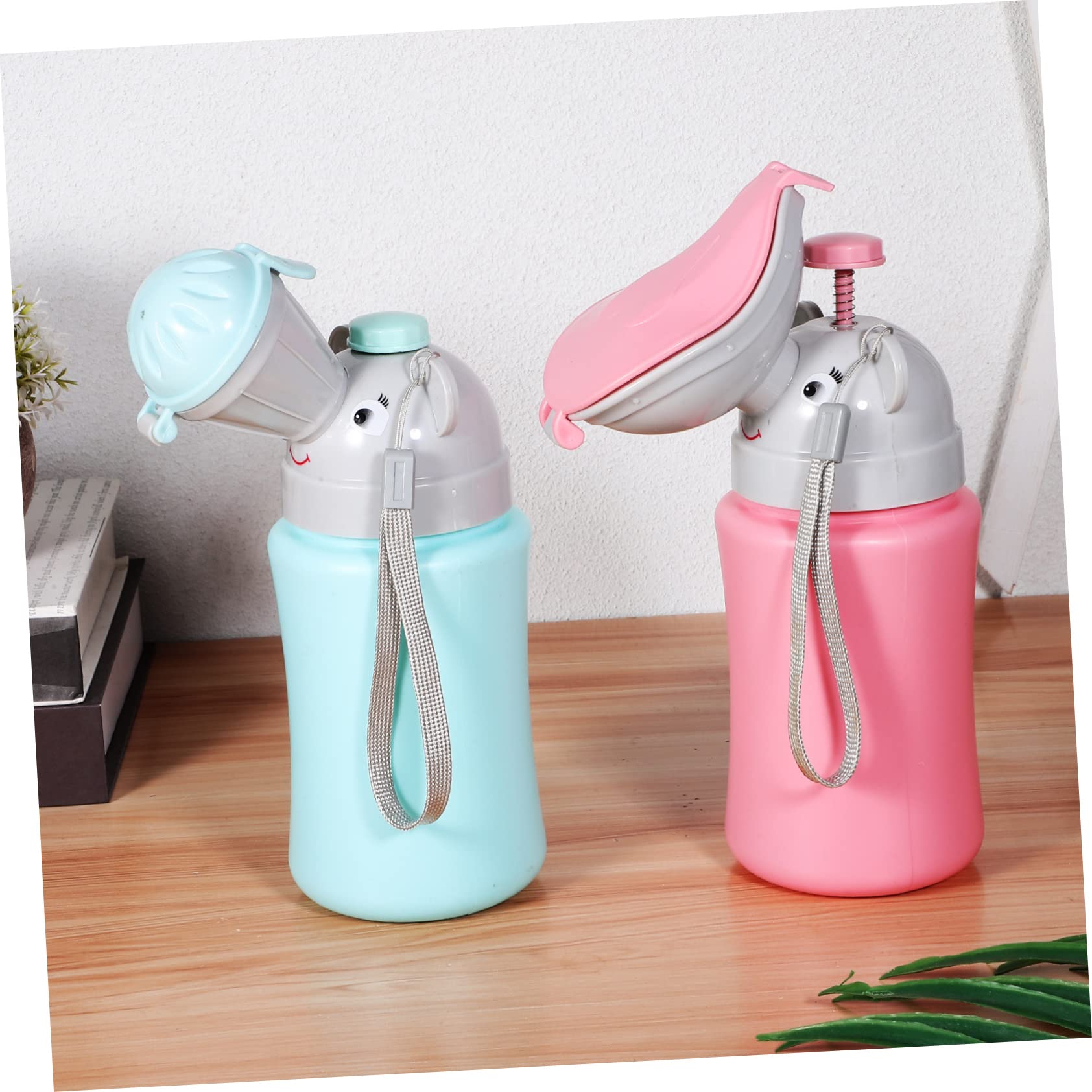VANZACK Portable Urinal Bottle for Toddlers 2 Pack Toddler Pee Training Cup Emergency Toilet for Kids