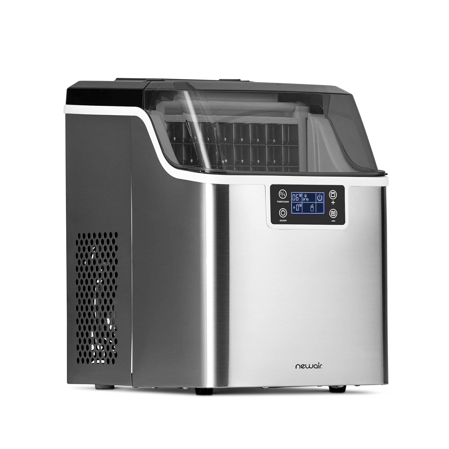 Newair Countertop Clear Ice Maker, 45lbs/Day Ice Cube