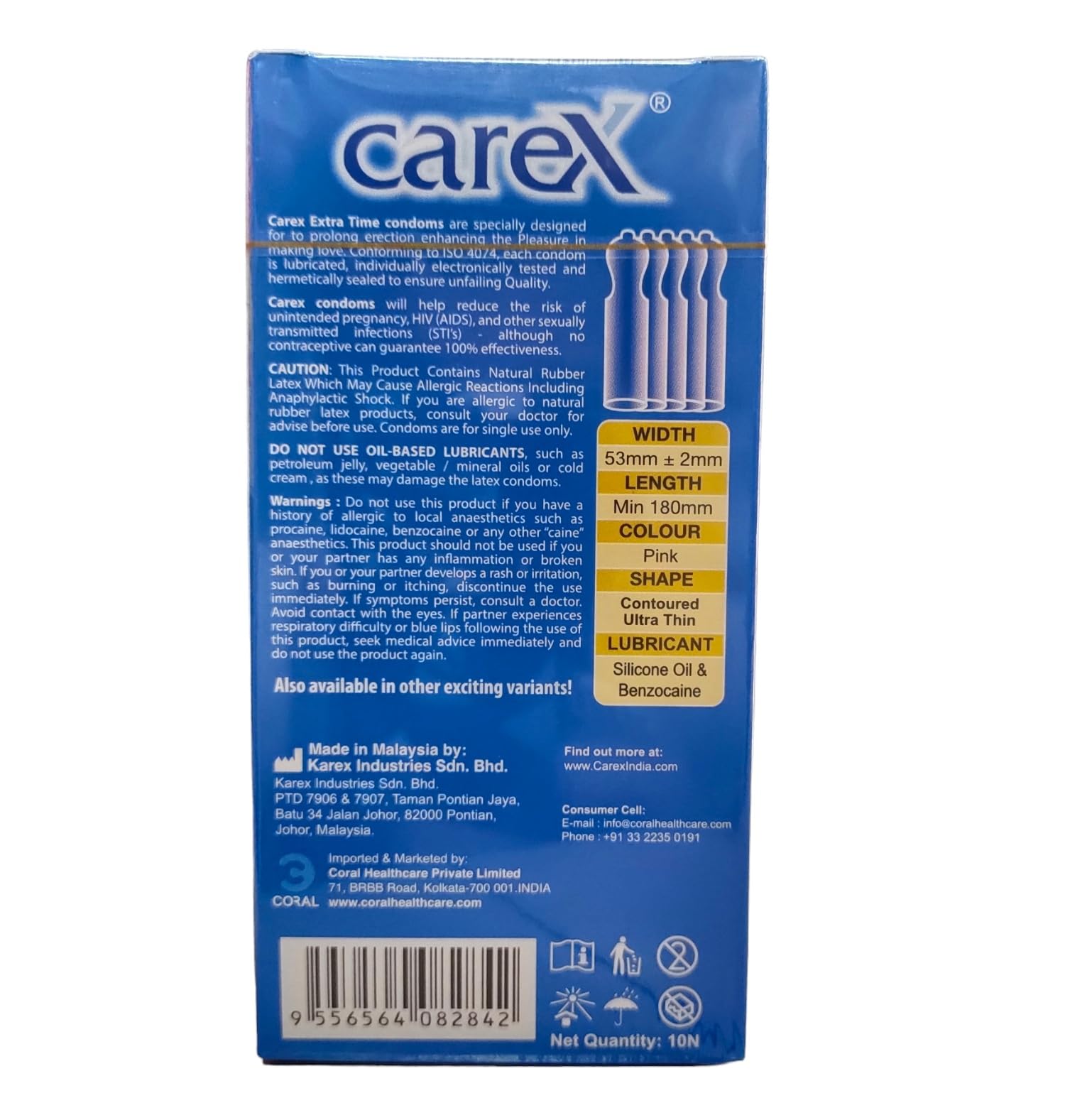 Carex Condoms Super Thin Karex, Malaysia (1 x 10s)