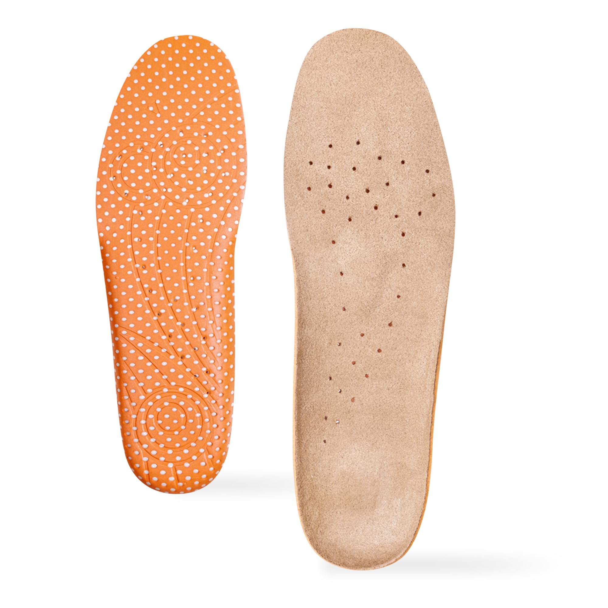 Bama Comfort Memory Foam Insole - Cushioned Footbed for Targeted Support & Breathability - Unisex Shoe Insert, Brown/Orange - UK 3/4-36/37 EUR