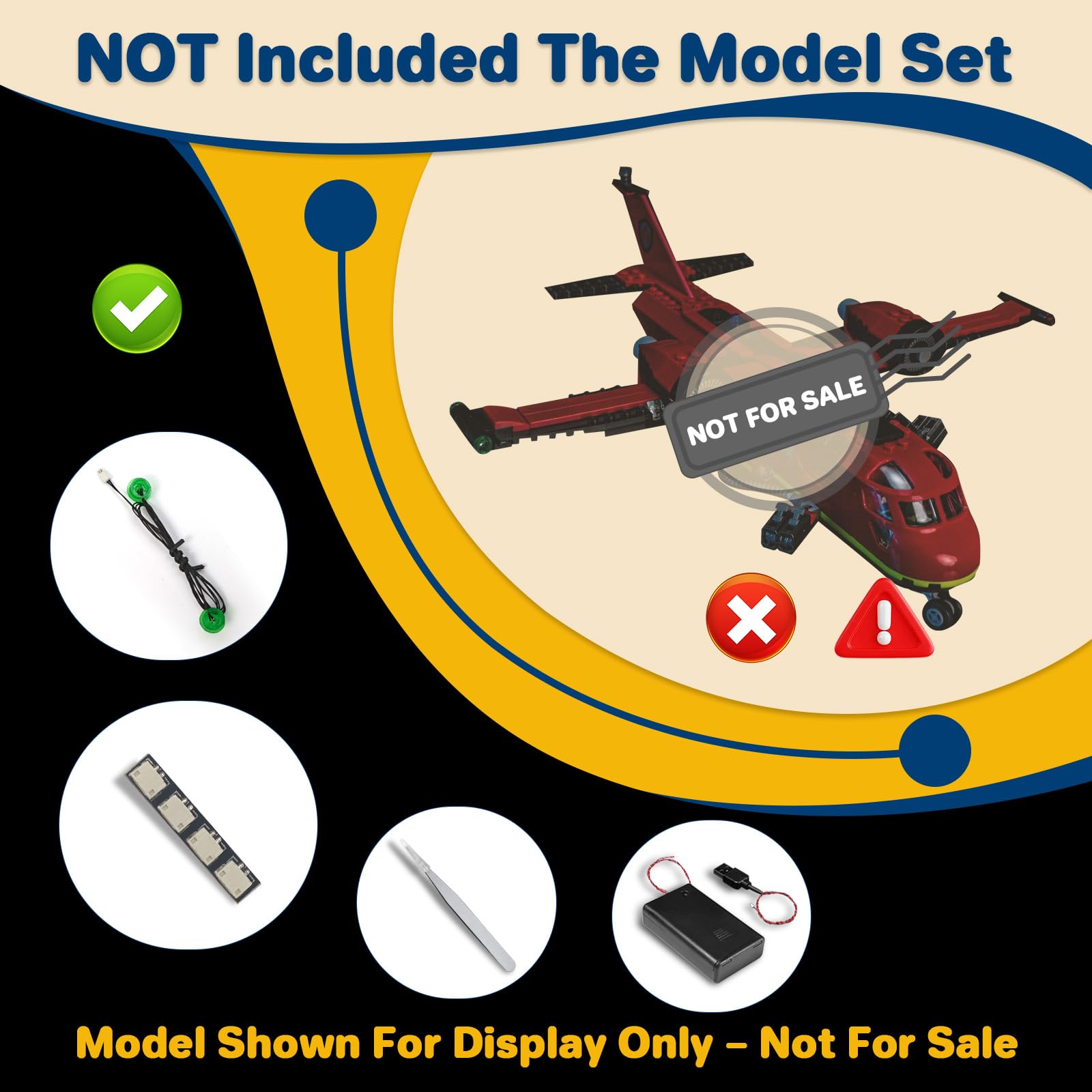LocoLee Led Light Set Compatible with Lego 60413 Fire Rescue Plane Led Decoration Lighting Kit Compatible with Lego 60413 Building Blocks Model,Only Lights Set,No Model - Image 2