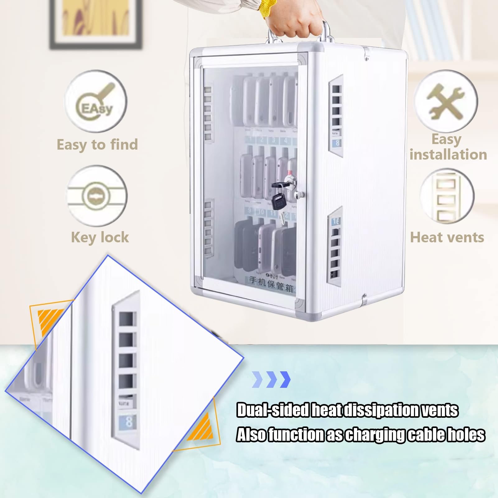 Telefono da parete Sto BoxMultiSlotfor dispositivo sicuro in scuole, uffici e fabbrichePerfetto per Worpaces & Aule