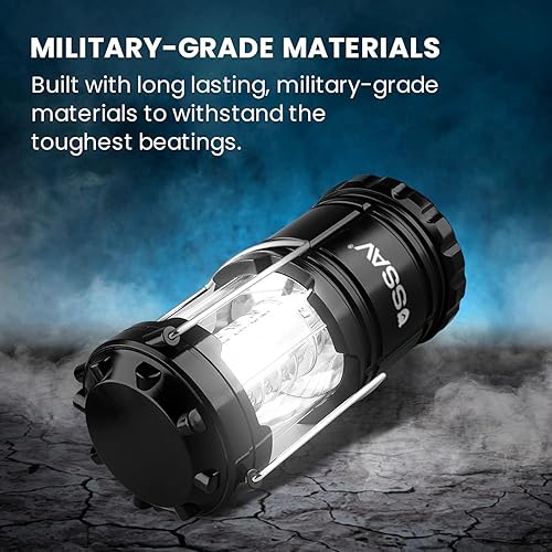 Miniatura 5 de Paquete de 2 linternas LED para campamento, faroles LED, kits de supervivencia adecuados para huracanes, luz de emergencia para tormentas, apagones,