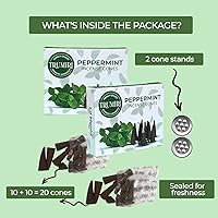 Vista 253 de TRUMIRI Copal Incense Cones - Total 20 Cone Incense - Dual Pack of 10 Insence Cones - Incense Cones Scented - Cone Incense Scents - Insense Cones