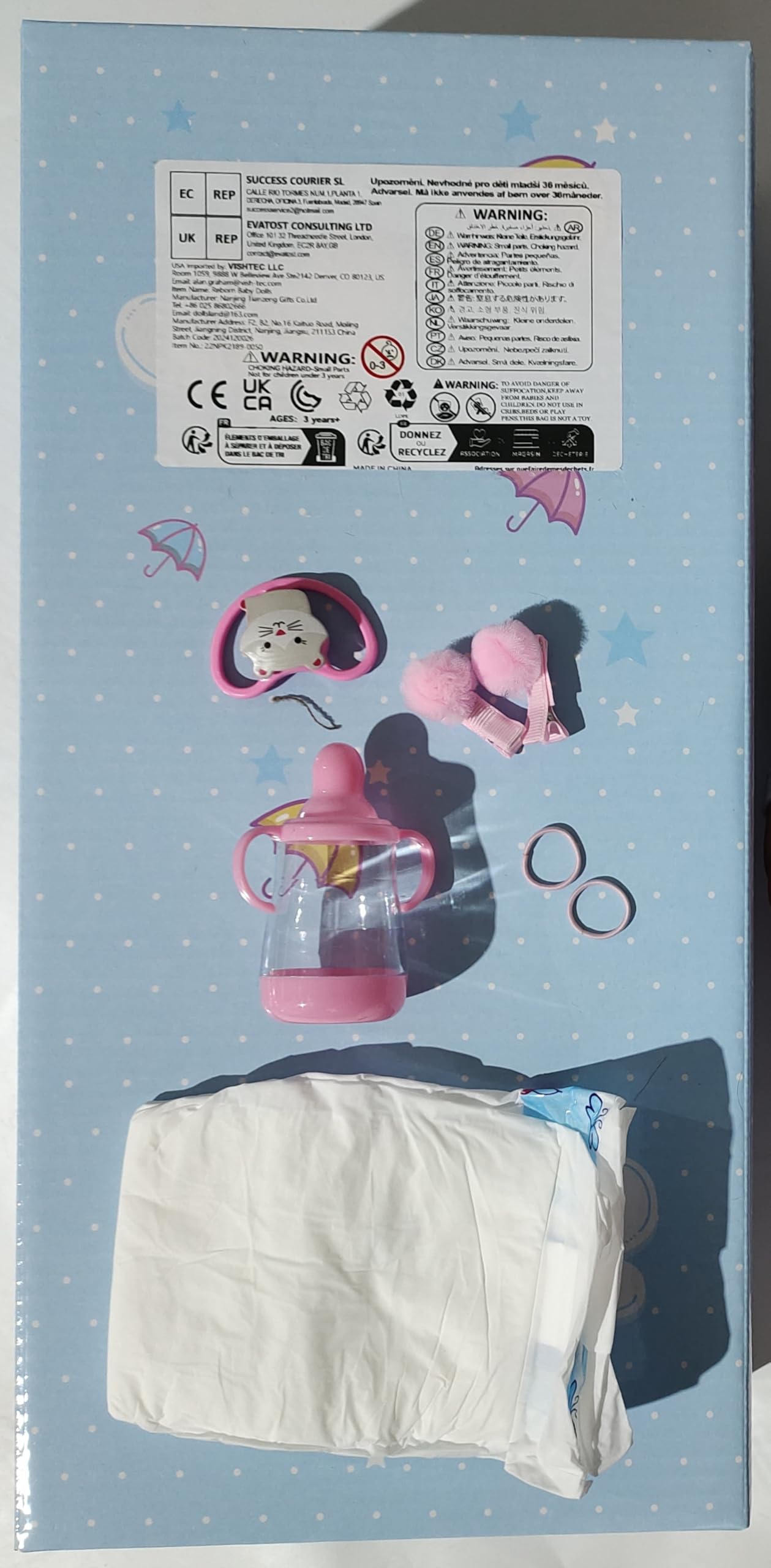 Reborn-Baby Mädchen - 18 Zoll Realistische, Lebensechte Anatomisch korrekte Ganzkörper Vinyl Reborn BabyPuppen mit Puppen-Zubehör für Kinder ab 3 Jahren