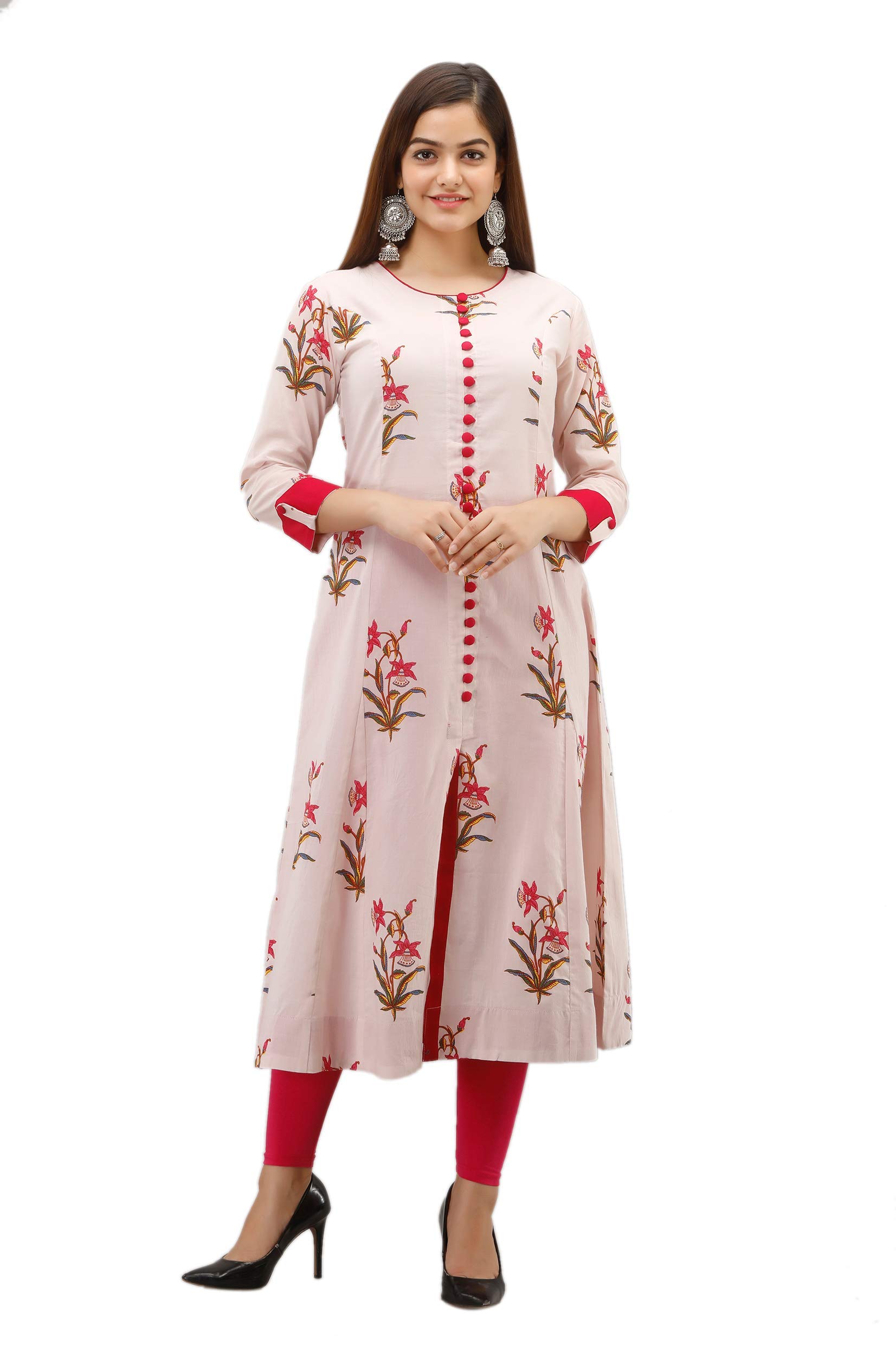 Maishi Womens Cotton Kurta/Kurti for Women/Anarkali Kurta for Women/Women Kurti/Ladies Kurti