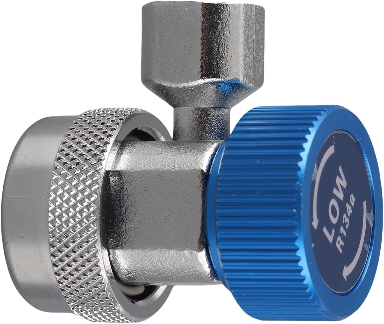 R134 Quick Coupler Adapter, AC Hose Fittings with Extractor Valve Core Hose Conversion Adapters for Auto Air Conditioning (blue)