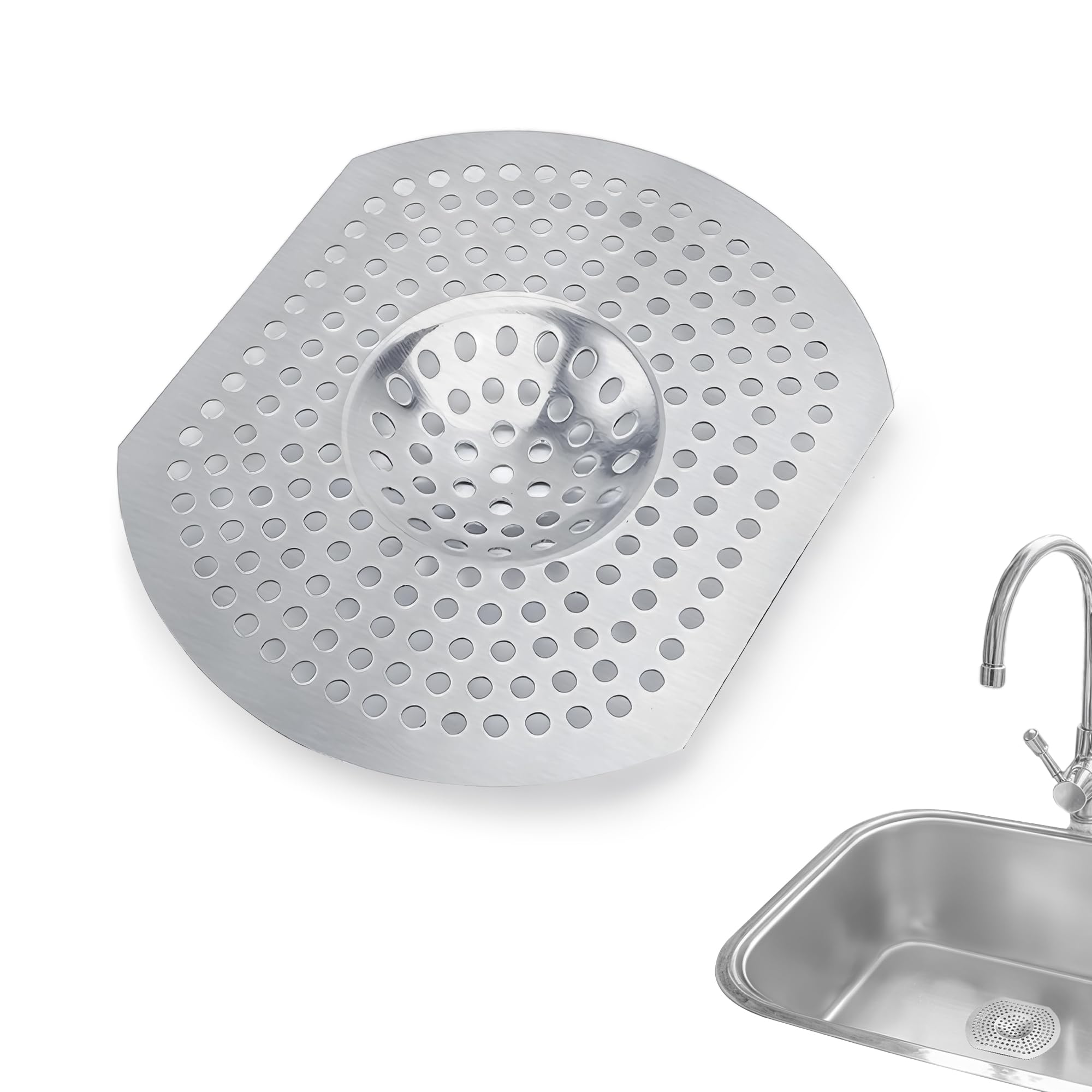 Kitchen Sink Strainer Stainless | Drain Guard for Kitchen Sink Waste | Sink Drain Filter to Prevent Clogging | 32.4 X 16.2 X 1 Cm Kitchen Strainer (1)