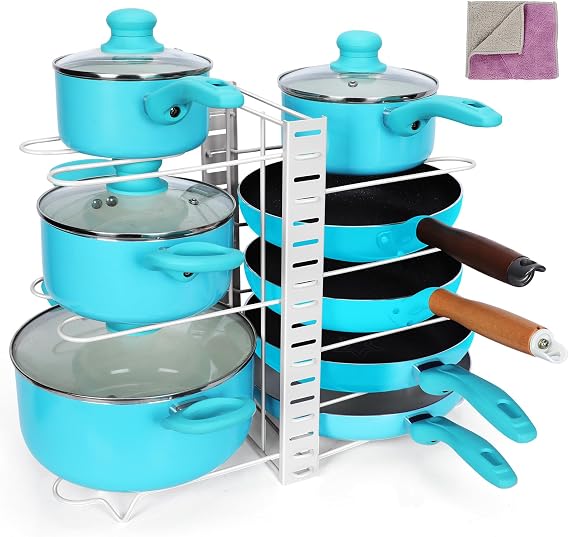 Supporto Per Coperchi Pentole A 2 Strati In Lega Di Alluminio-magnesio: Raccogligocce Integrato, Antiscivolo, Per Organizzare Coperchi E Utensili Da Cucina!