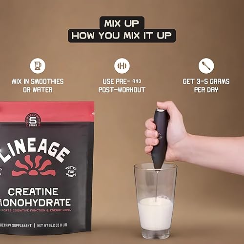 Miniatura 4 de Monohidrato de creatina micronizada con sal marina - Creatina en polvo micronizada para entrenamiento y rendimiento - Sin ingredientes artificiales