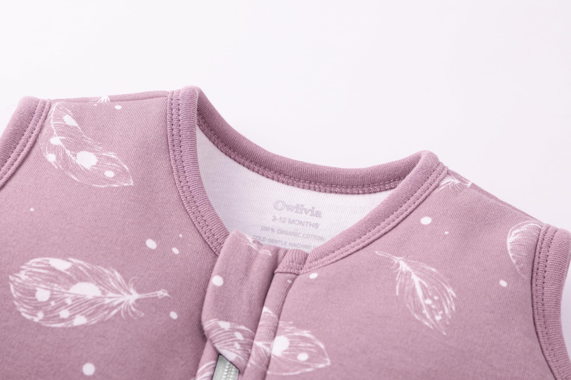 Owlivia Baby Organic Cotton Wearable Blanket 0.5 Tog & 2.5 Tog Unisex Sleeping Sack with 2-Way Zipper - Image 3