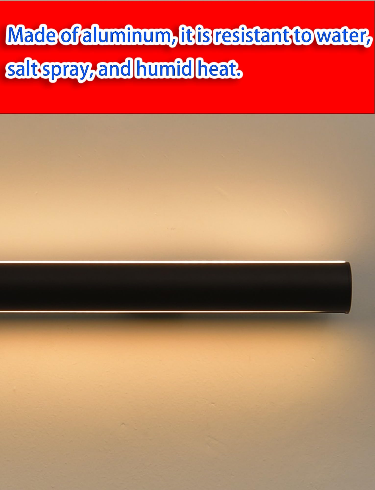 Poręcz schodowa LED – czarna aluminiowa poręcz do montażu na ścianie, nowoczesna szyna bezpieczeństwa do wnętrz z bardzo jasnym światłem, łatwa instalacja, oświetlenie klatki schodowej i przedpokoju