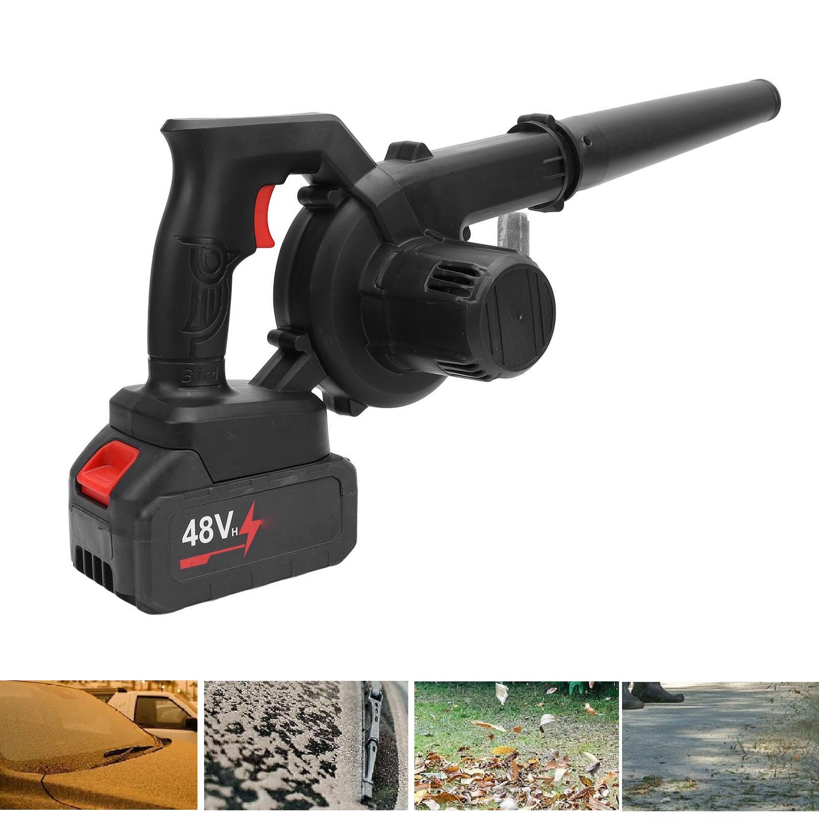 Soplador de Hoja Torvex, soplador eléctrico inalámbrico con batería y Cargador, Kit de Herramientas de aspiradora de Hoja portátil con Manguera y Boquilla para la Limpieza del