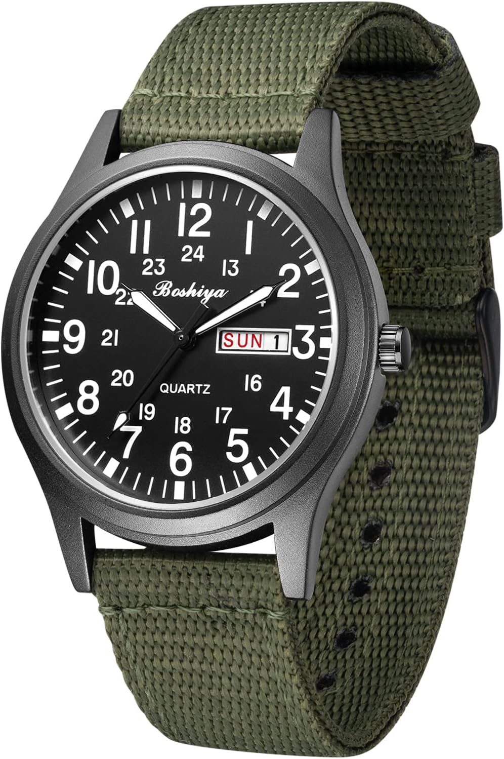 Men's Military Tactical Field Watches Outdoor Sports/Work Watch Waterproof Analogue Quartz Watches Minimalist Lightweight Nylon Watch - Imported Japanese Movement/40mm Waterproof/Date Display