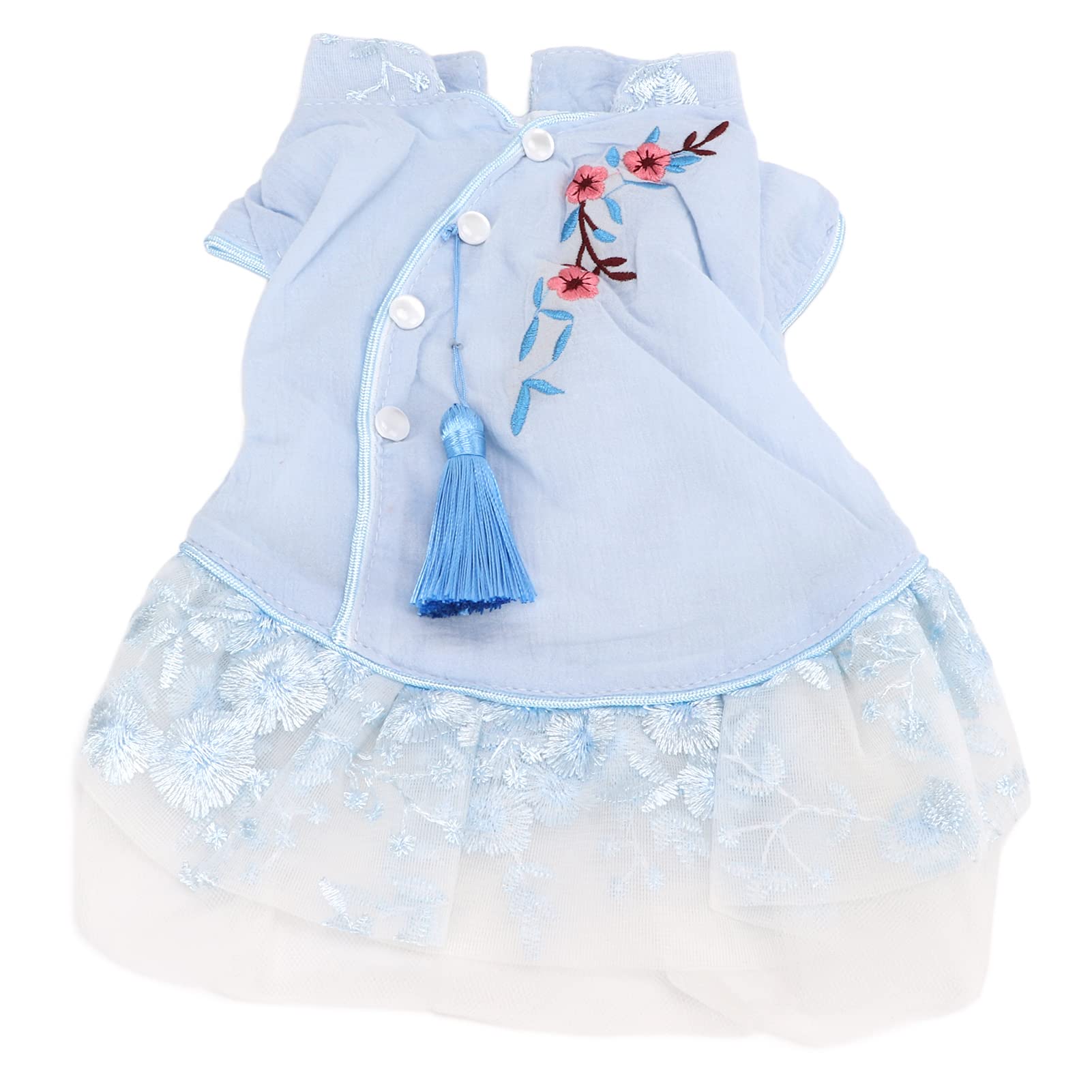 Dog Dresses, Elegant, Comfortable, Skin-friendly Pet Chinese Style Pet Hanfu Skirt for Dogs (M)