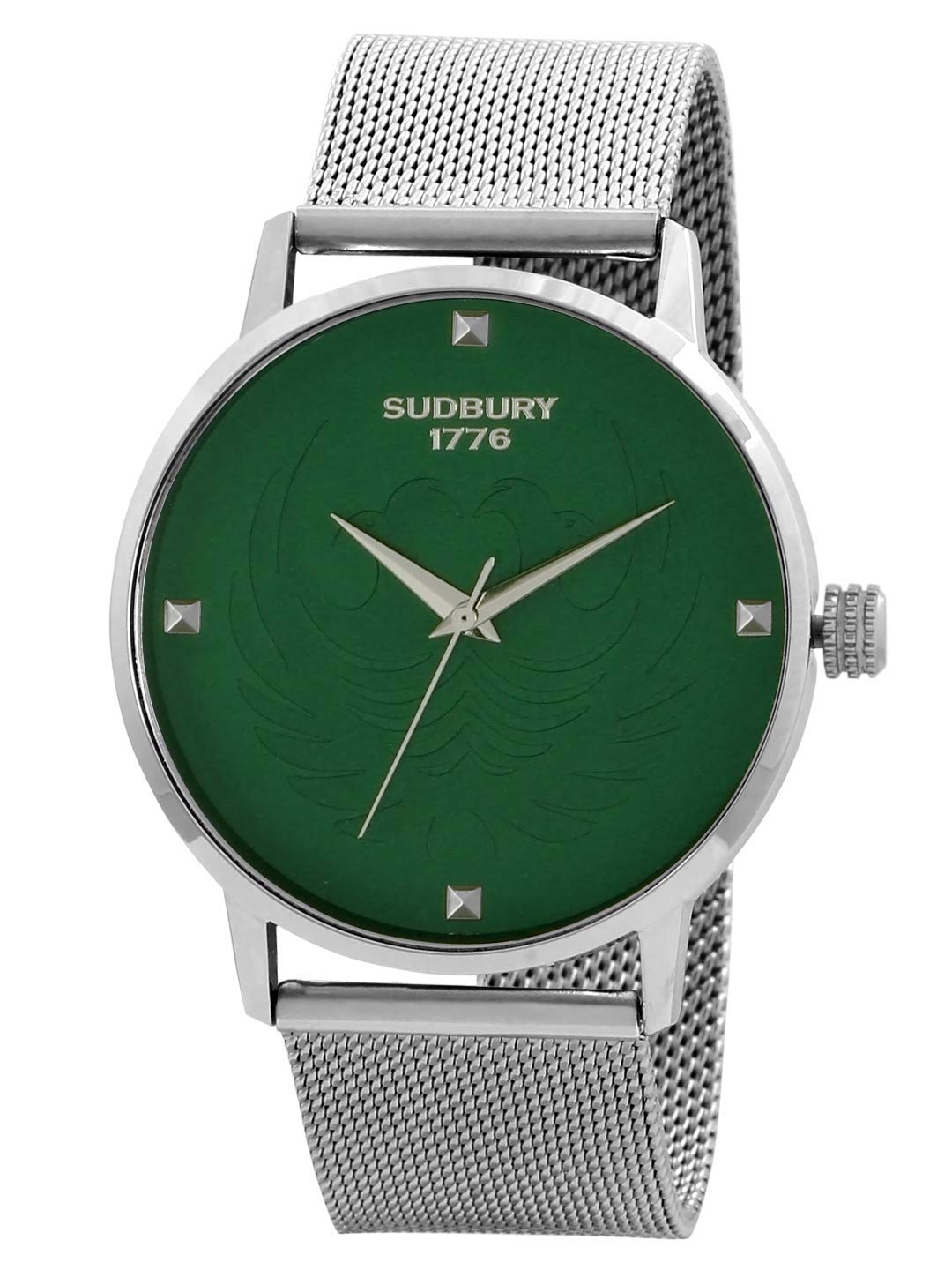 Sudbury 1776 SG-28-SLGRN Analogue Mens Watch (Green Dial Silver Colored Strap) (B07HC8FTSG) Amazon Price History, Amazon Price Tracker